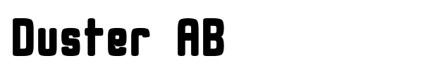 Duster AB font preview